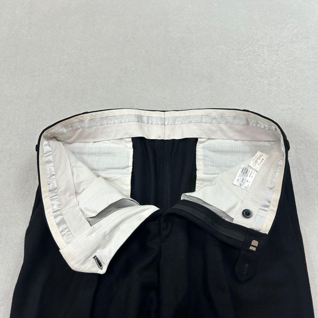 K579 XL ブリオー二 イタリア製 ツータック スラックス ネイビー メンズ