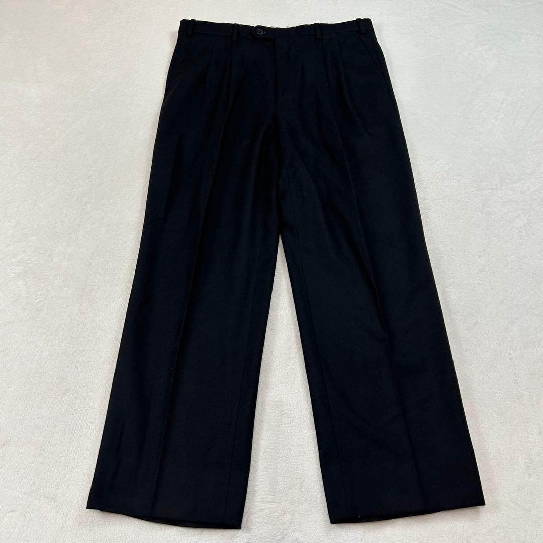 K579 XL ブリオー二 イタリア製 ツータック スラックス ネイビー メンズ