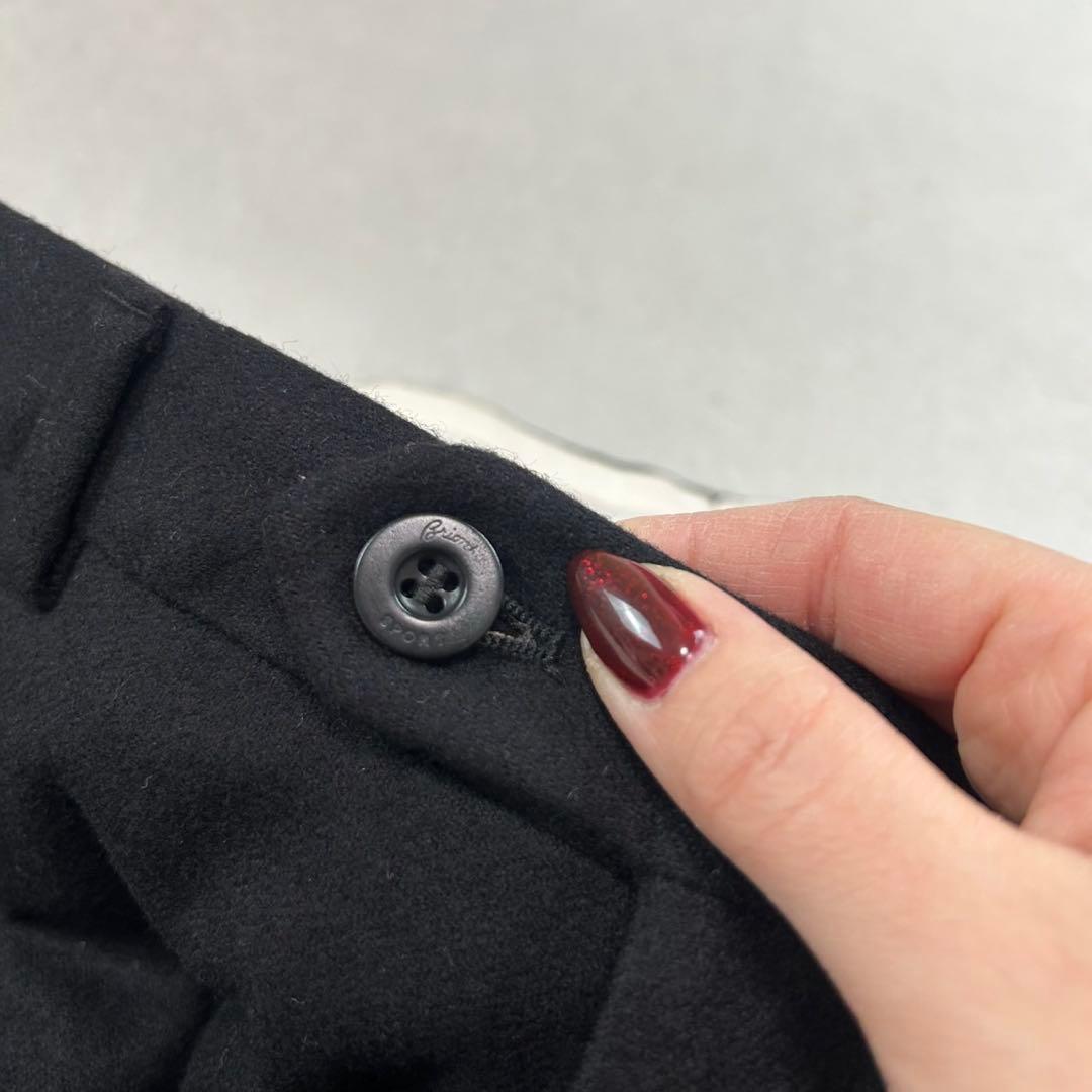 K579 XL ブリオー二 イタリア製 ツータック スラックス ネイビー メンズ