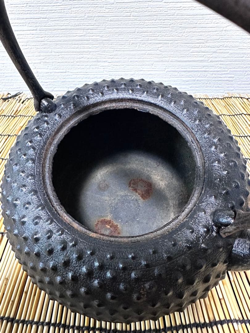 長期保管品　南部定秀造　１５型大アラレ 鉄瓶 南部鉄瓶 売約済み