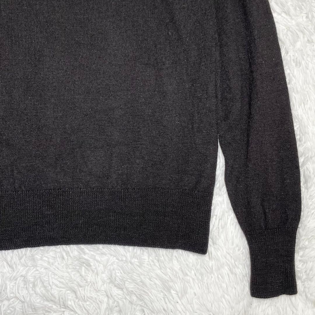 【美品】エムエイチエル　ハーフジップニット・セーター・ドライウールリネン・M