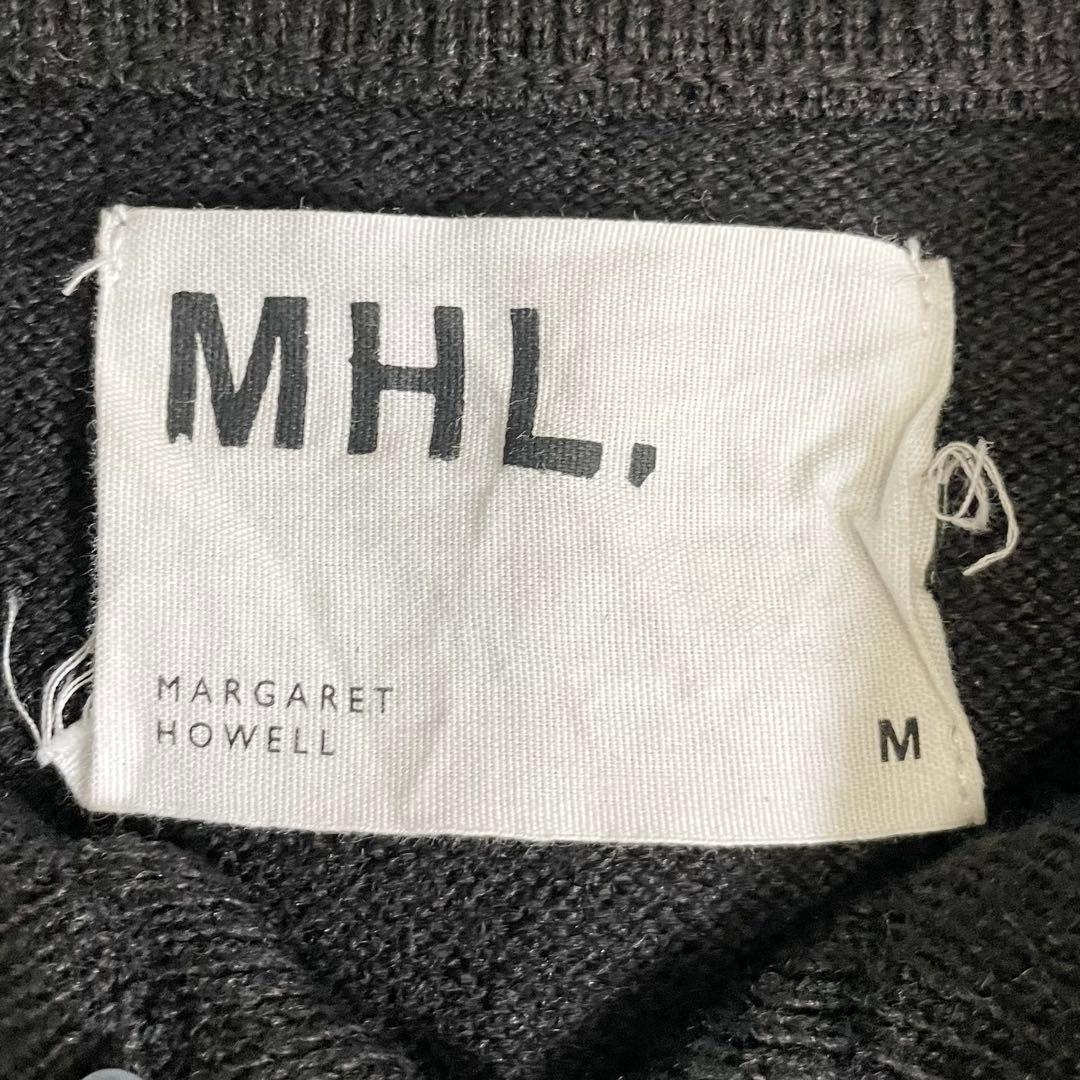 【美品】エムエイチエル　ハーフジップニット・セーター・ドライウールリネン・M