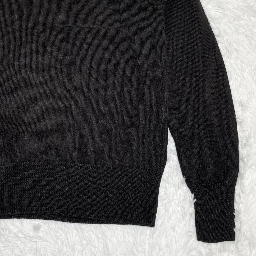 【美品】エムエイチエル　ハーフジップニット・セーター・ドライウールリネン・M