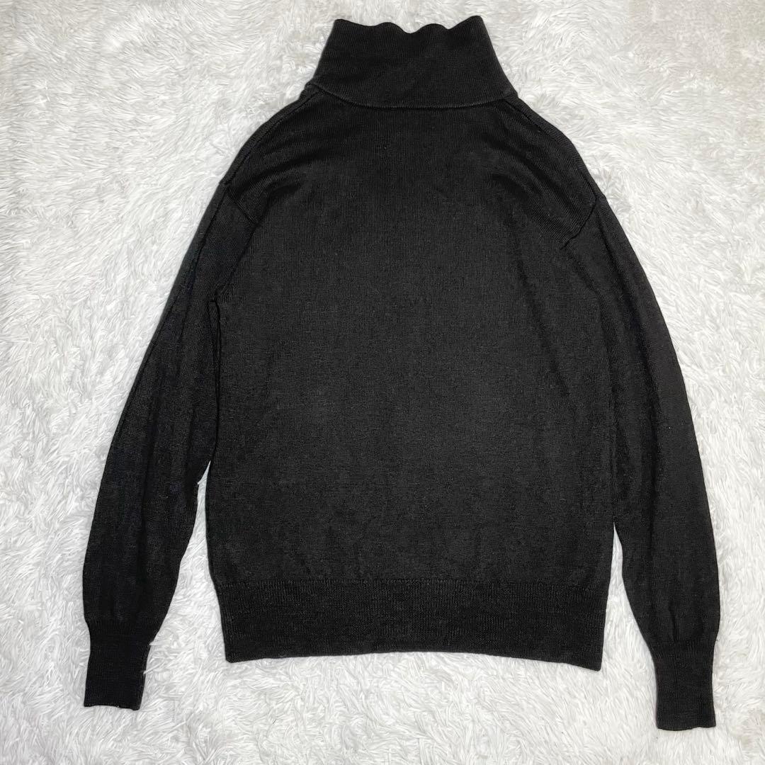 【美品】エムエイチエル　ハーフジップニット・セーター・ドライウールリネン・M