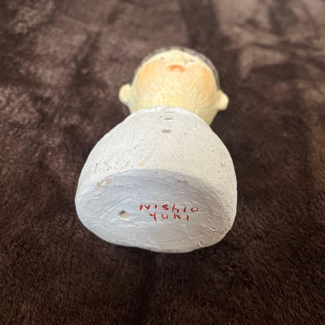 おるがん社　にしおゆき作　陶人形　置物　可愛い