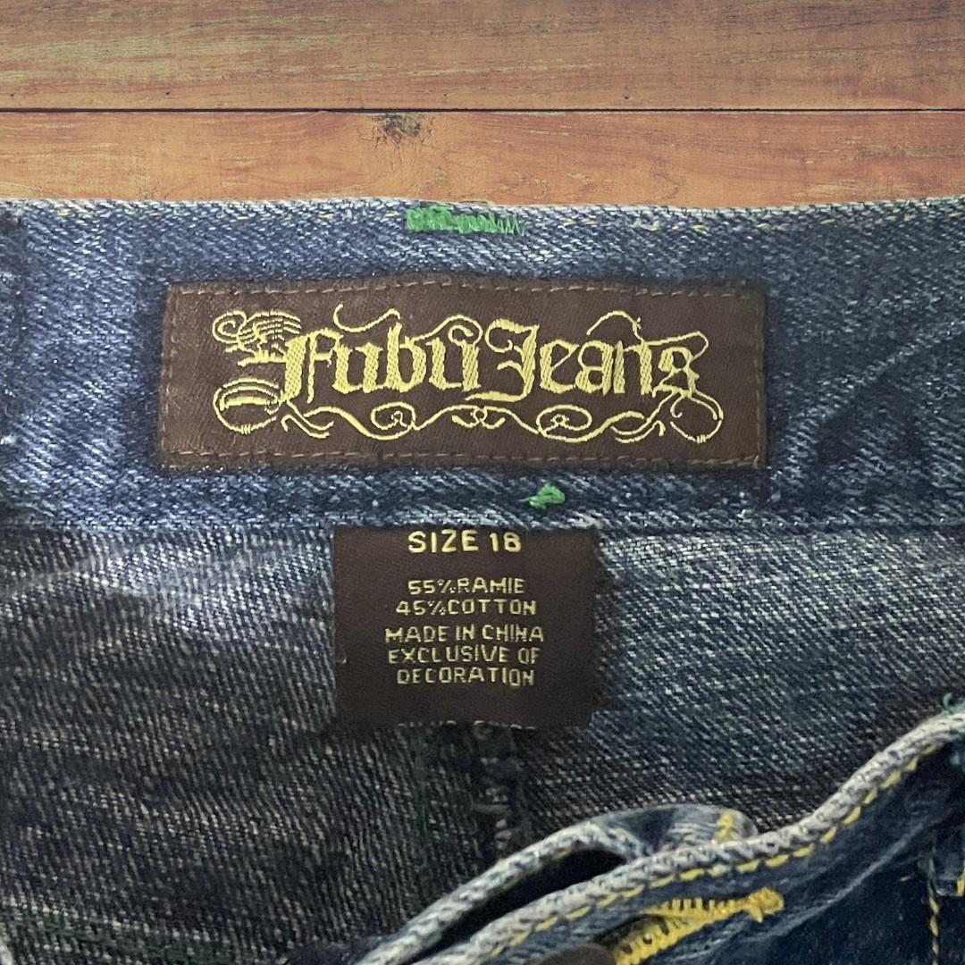 FUBU フーブ ジーンズ W32 Y2K バギー ロゴ Hip Hop