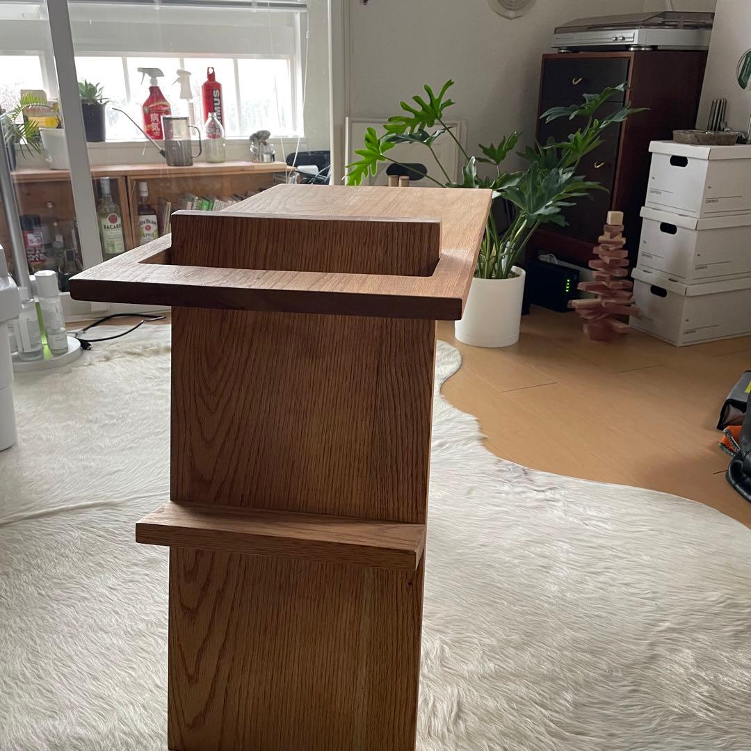 送料込み　海外買い付け　オーク材　サイドテーブル