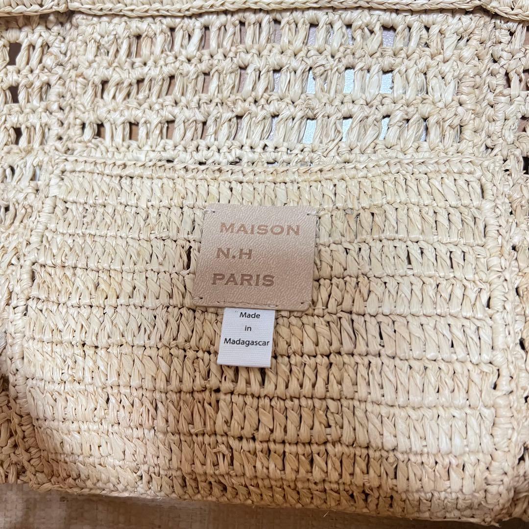 フレームワーク　メゾンエヌアッシュパリ　クラッチバッグ　かごバッグ