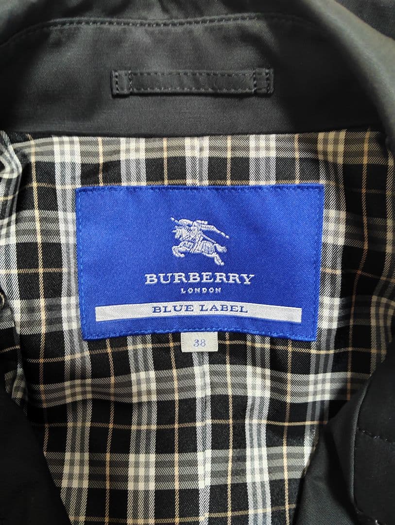 BURBERRY BLUE LABEL ファーフード付きコート 38