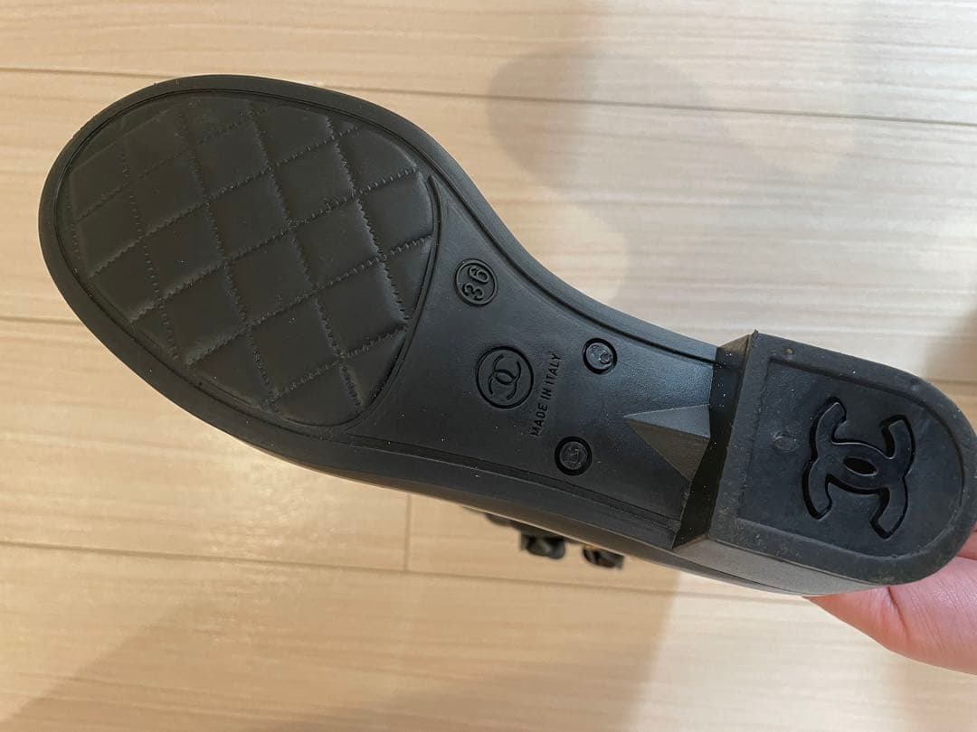ゆっちん♡美品♡CHANEL シャネルレインブーツ36