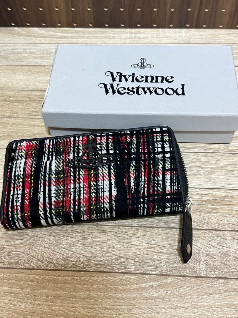 Vivienne Westwood チェック柄 長財布kelly zip