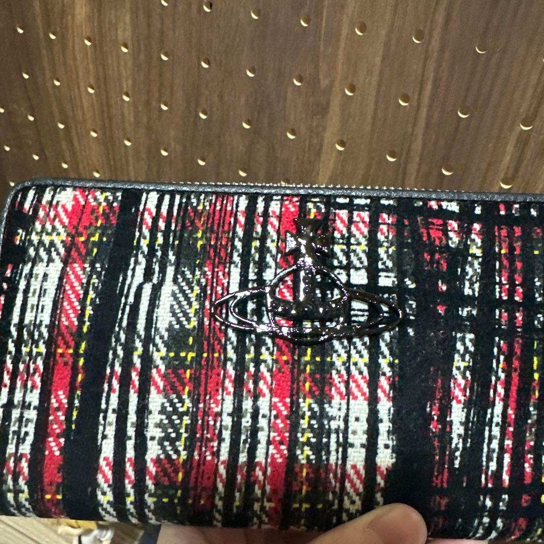 Vivienne Westwood チェック柄 長財布kelly zip