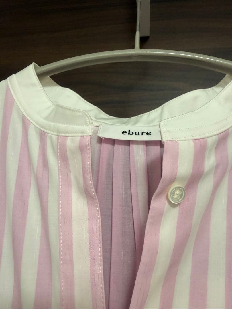 断捨離中です。との。　エブール　ピンクストライプロングワンピース