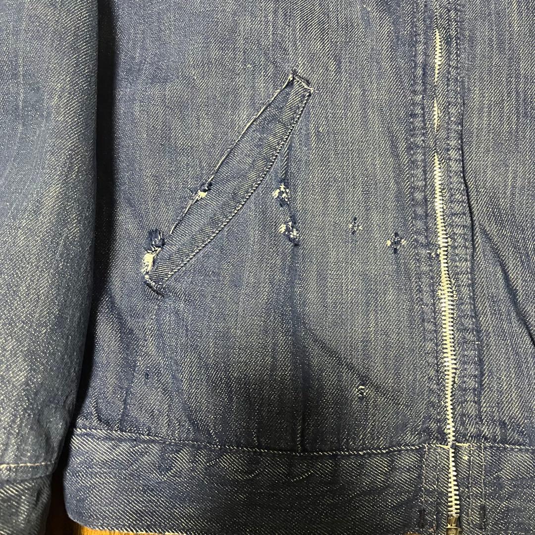 あ*様 シアーズ　60s 70s デニムデトロイトジャケット　フェード　短丈　濃