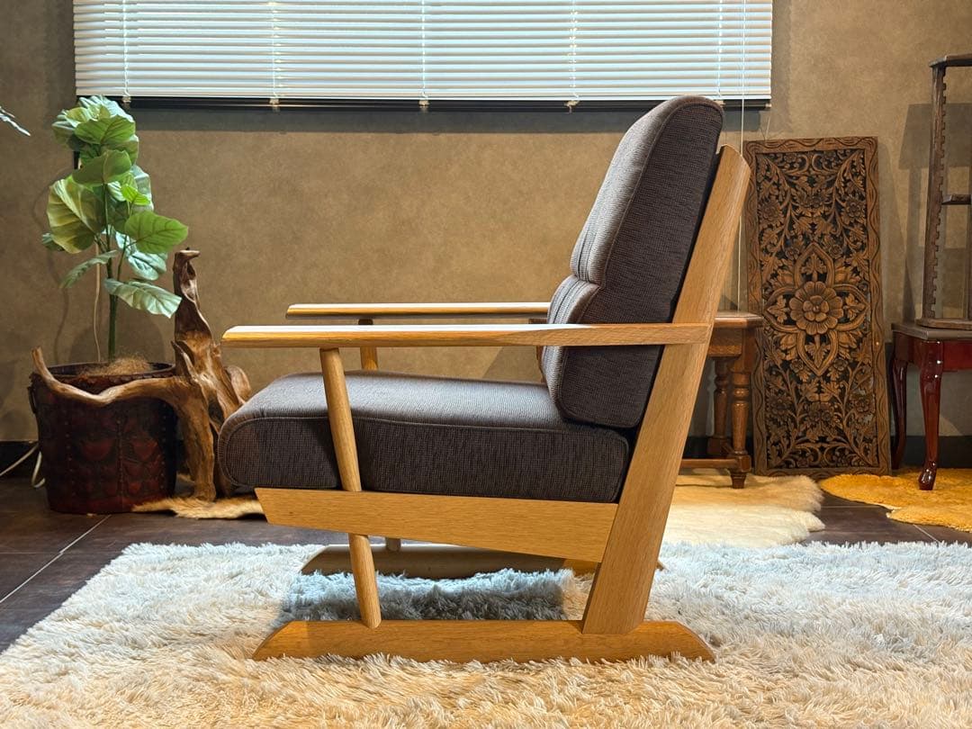 ①あっちゃん様HIDA カヤ KAYA 1Pソファ オーク無垢材 ラウンジ　NG