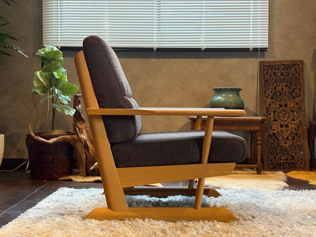 ①あっちゃん様HIDA カヤ KAYA 1Pソファ オーク無垢材 ラウンジ　NG