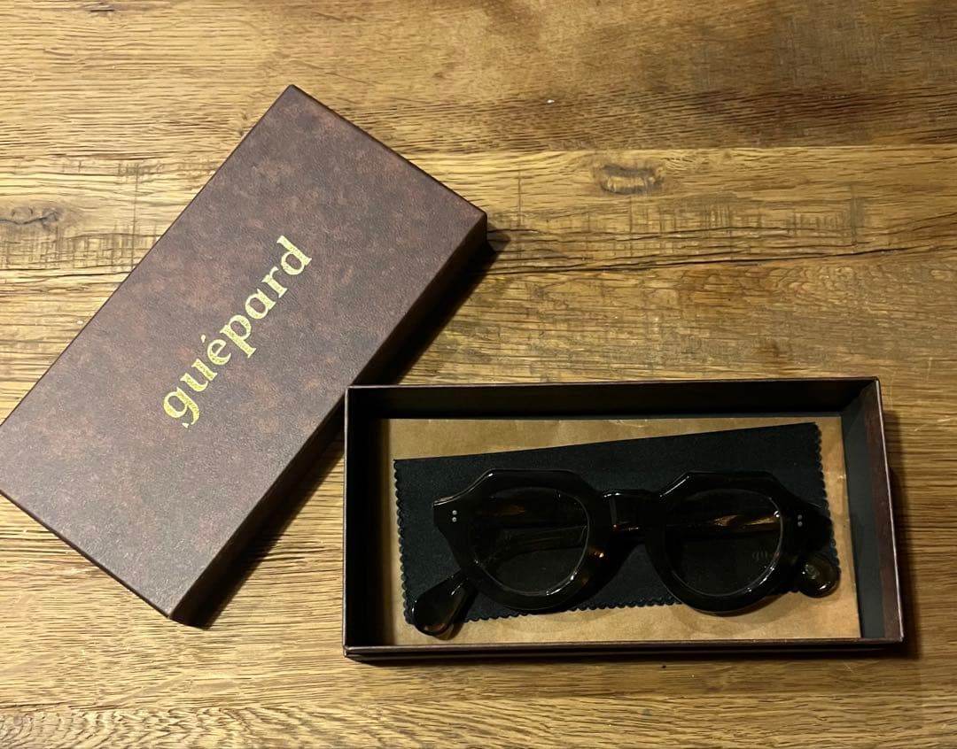 美品 guepard ギュパール 2023ss Havana サングラス 眼鏡