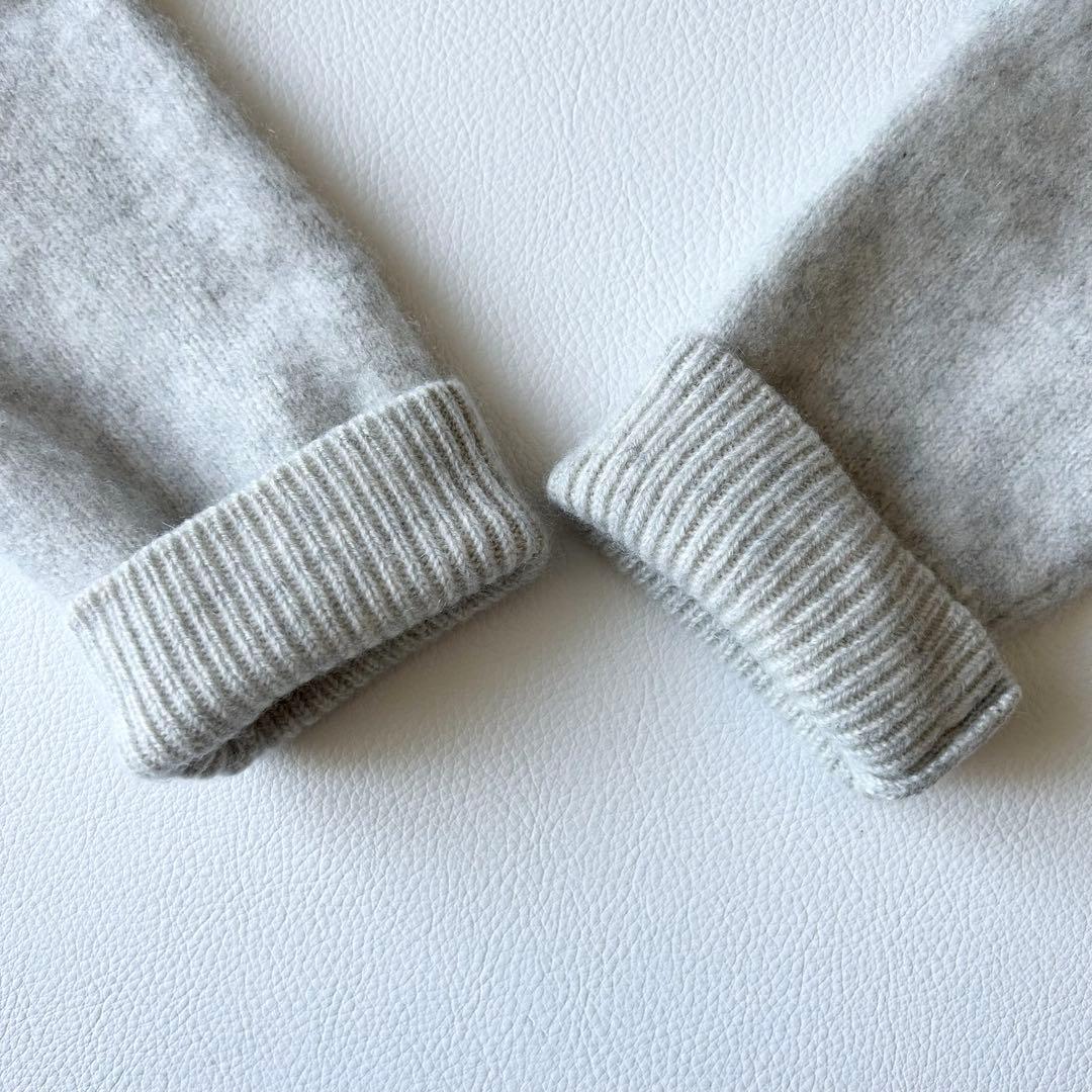 3065y美品 セオリーリュクス カシミヤ100%ニットパーカー グレー M