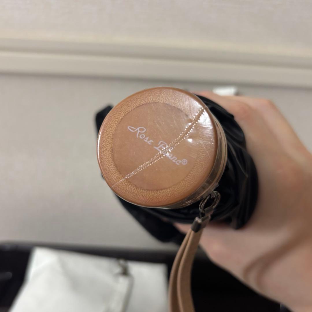 芦屋ロサブラン3段折りフリル アイボリー×ブラック