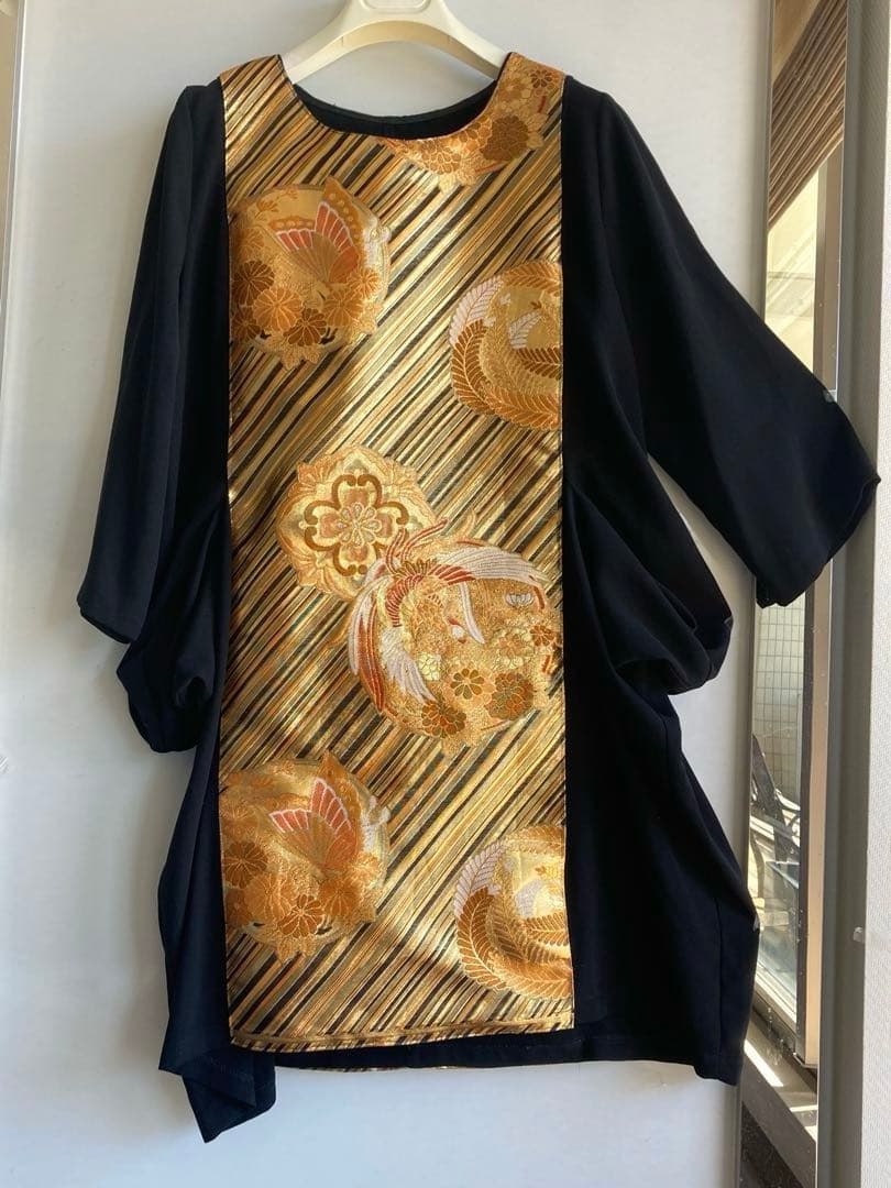 2枚まとめ　フォロー割3万円　プロのデザイナー特注　豪華帯、チュニック作品