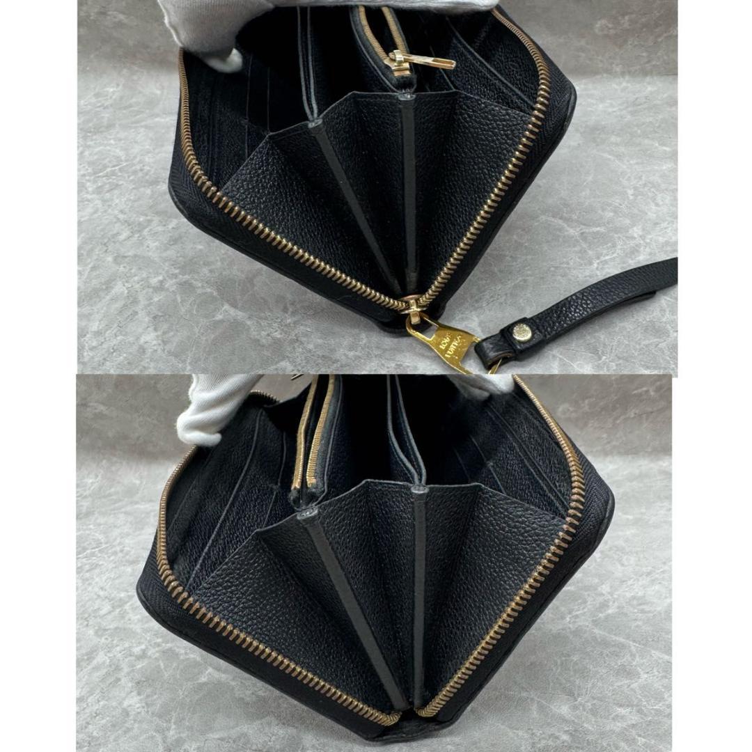 【極美品】ルイヴィトン財布　アンプラント　ジッピーウォレット　ノワール　黒①