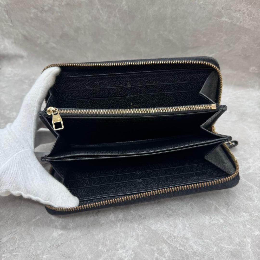 【極美品】ルイヴィトン財布　アンプラント　ジッピーウォレット　ノワール　黒①