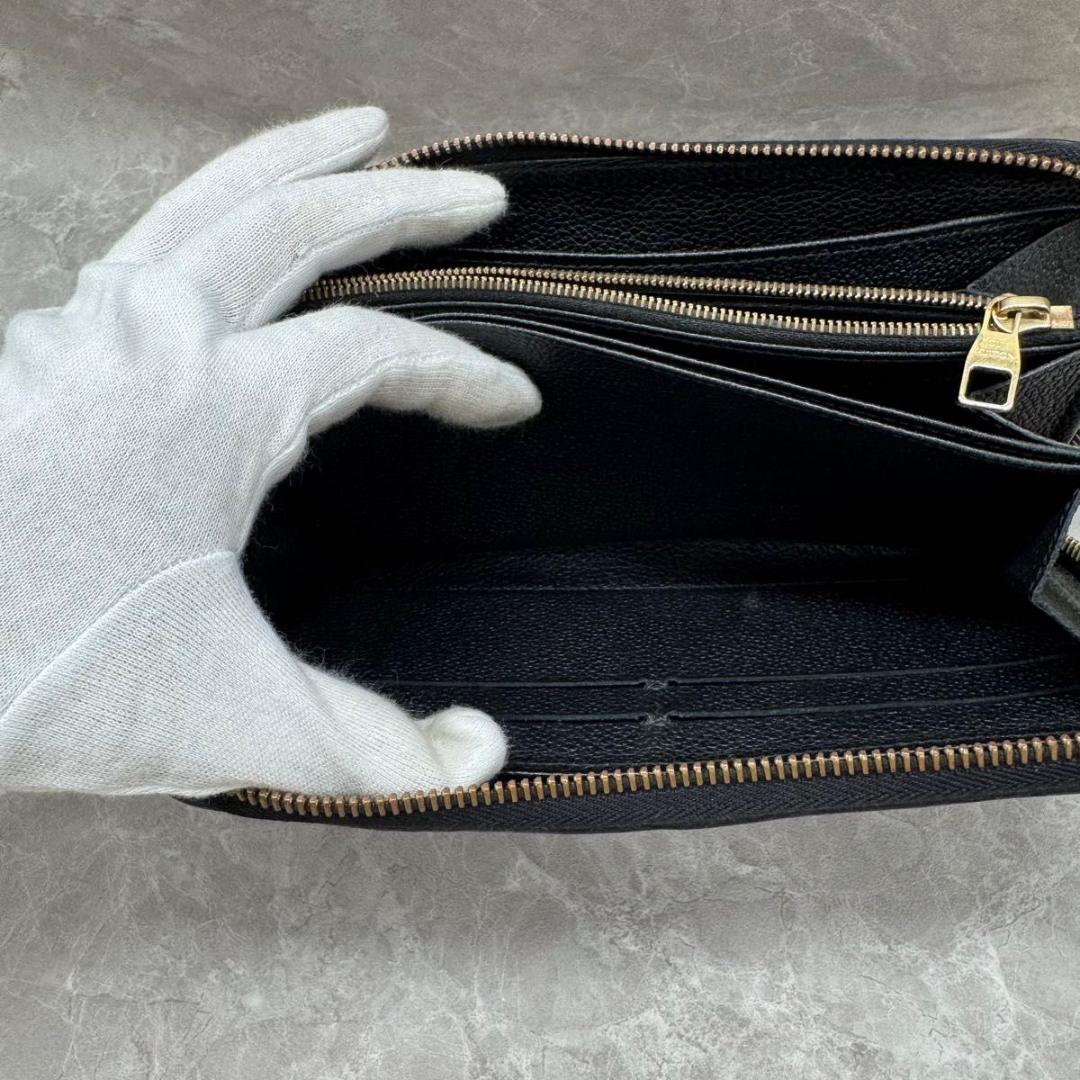 【極美品】ルイヴィトン財布　アンプラント　ジッピーウォレット　ノワール　黒①