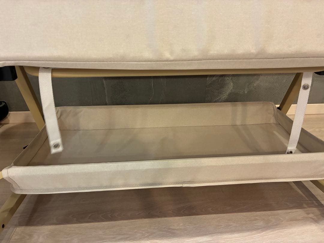 HZDMJベビーベッド(ベージュ)&IKEAのサイドポケット