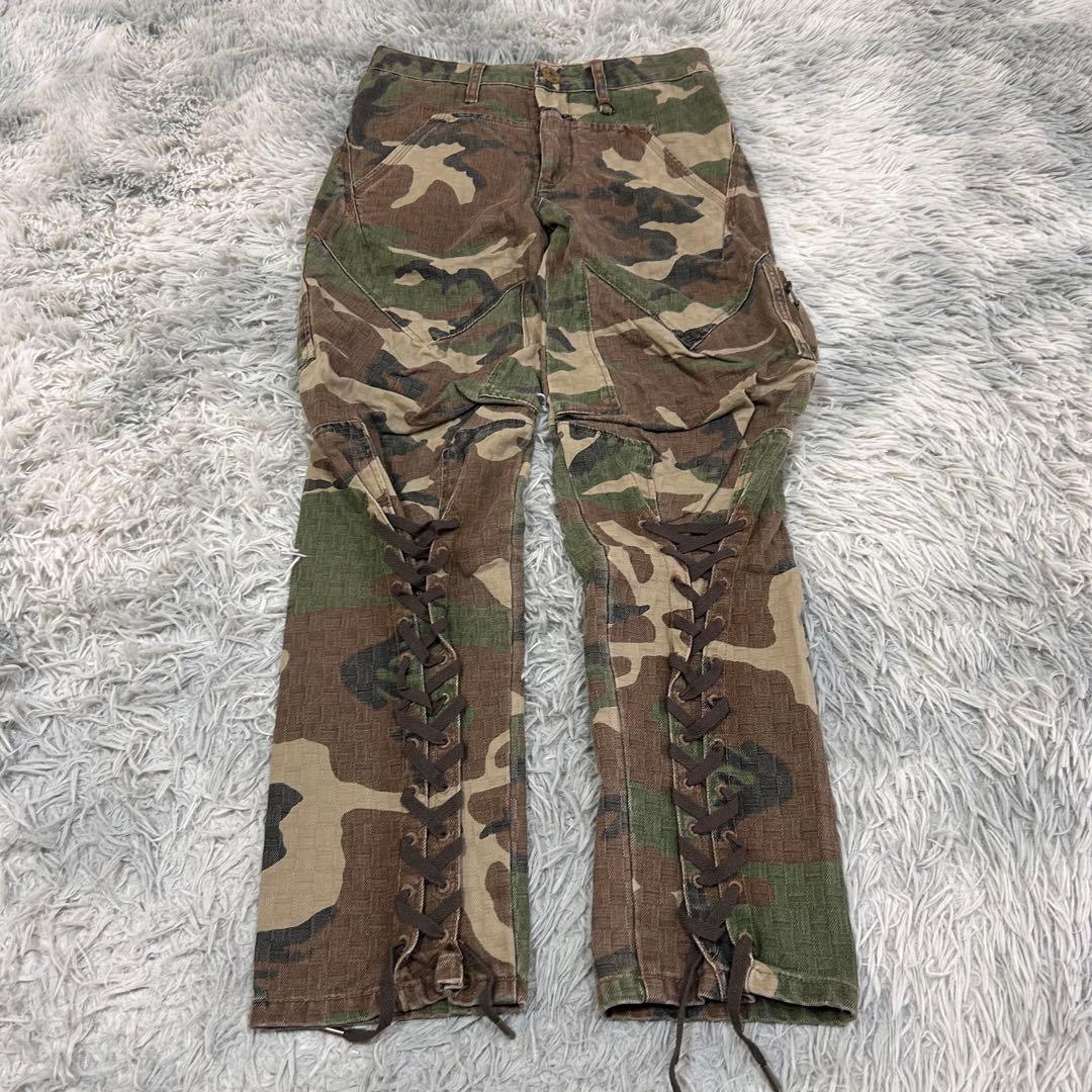 m6439【マリテフランソワジルボー】アーカイブ ミリタリーパンツ レースアップ