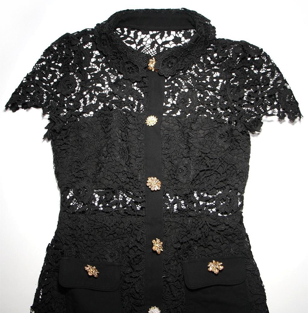 h*k様 セルフポートレイト ワンピース レース 黒 UK10 未使用 Rose