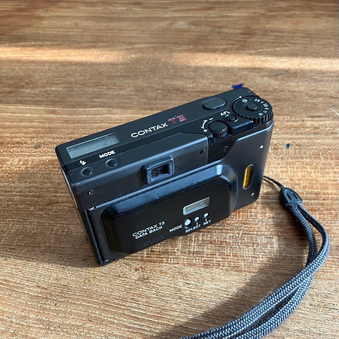 CONTAX T-3 フィルムカメラ チタンブラック 取説有【オマケフィルム付】