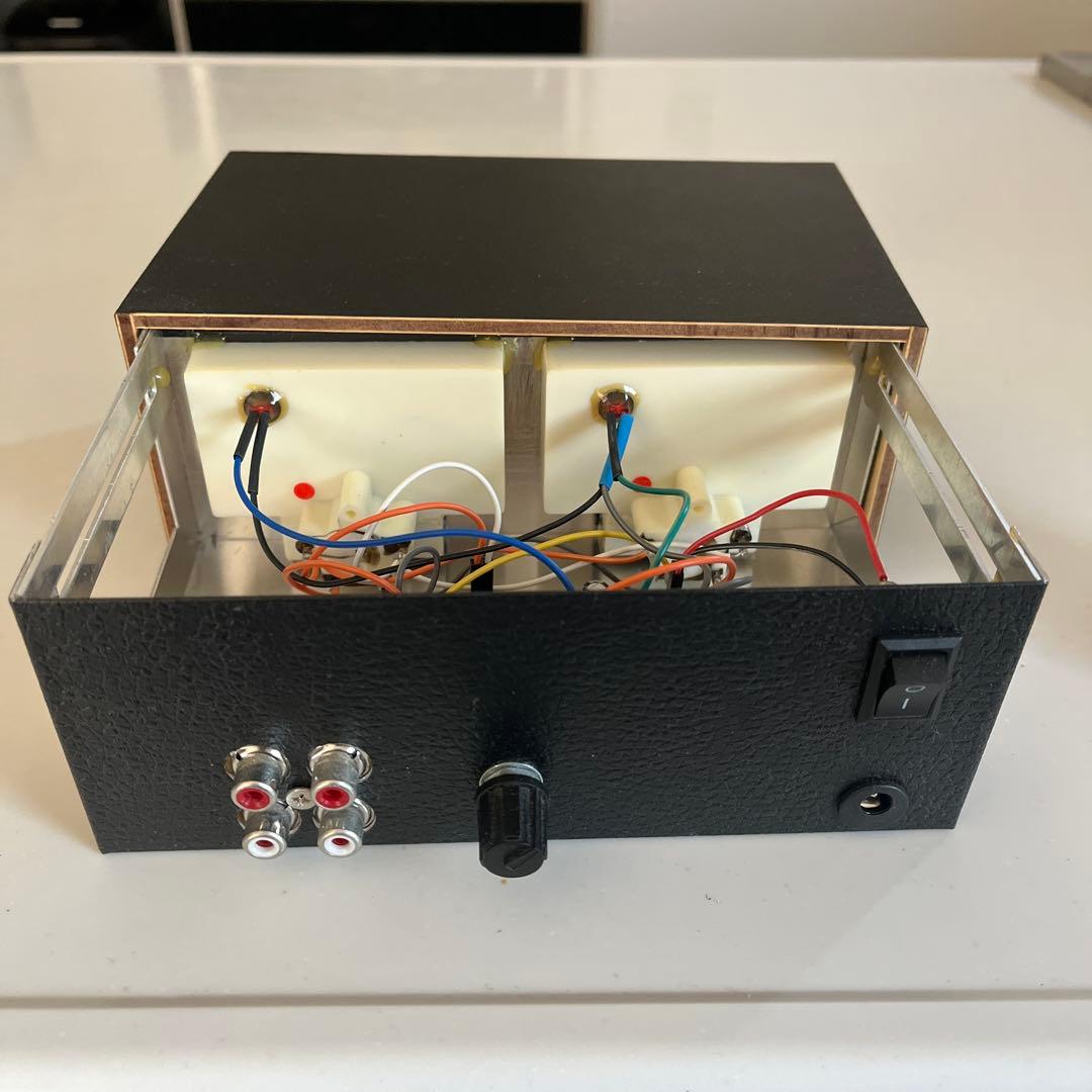 自作 ステレオVUメーター(ピーク表示機能LED付)