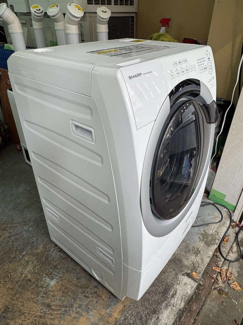 【未使用・2024年製】SHARP ドラム式洗濯乾燥機 ES-S7J-WL7kg