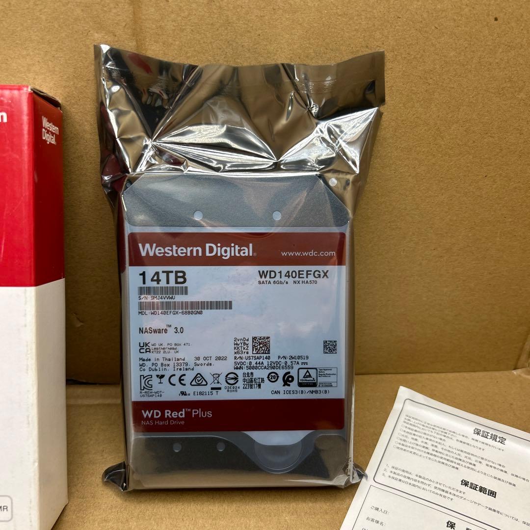 新品未使用　14TB Western Digital WD Red Plus