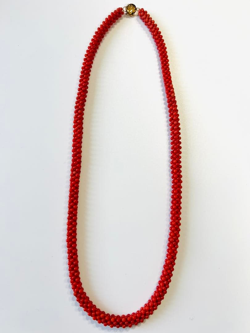 （東泰堂）珊瑚 ネックレス 血赤 14K