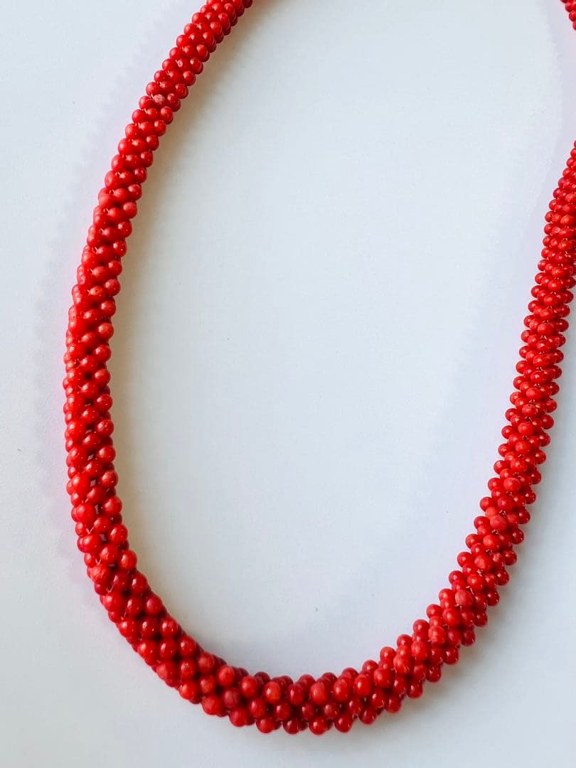（東泰堂）珊瑚 ネックレス 血赤 14K