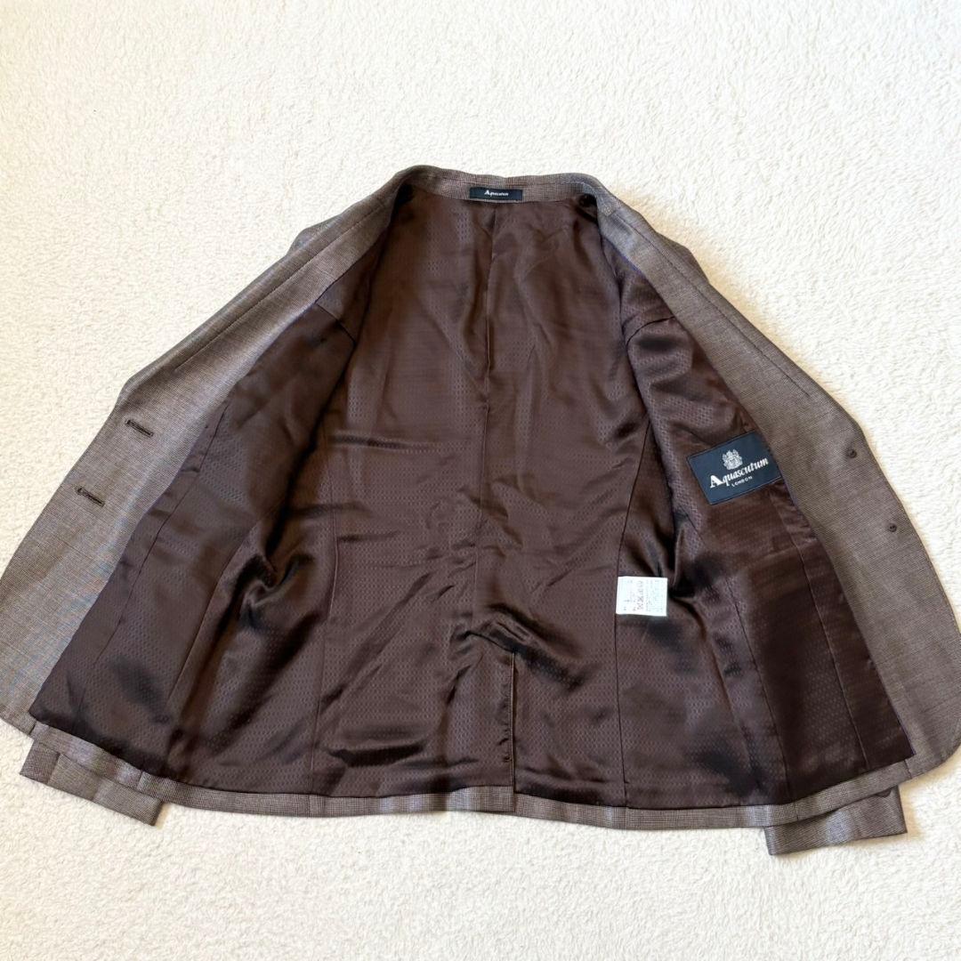美品 アクアスキュータム スーツ スカート セットアップ ブラウン