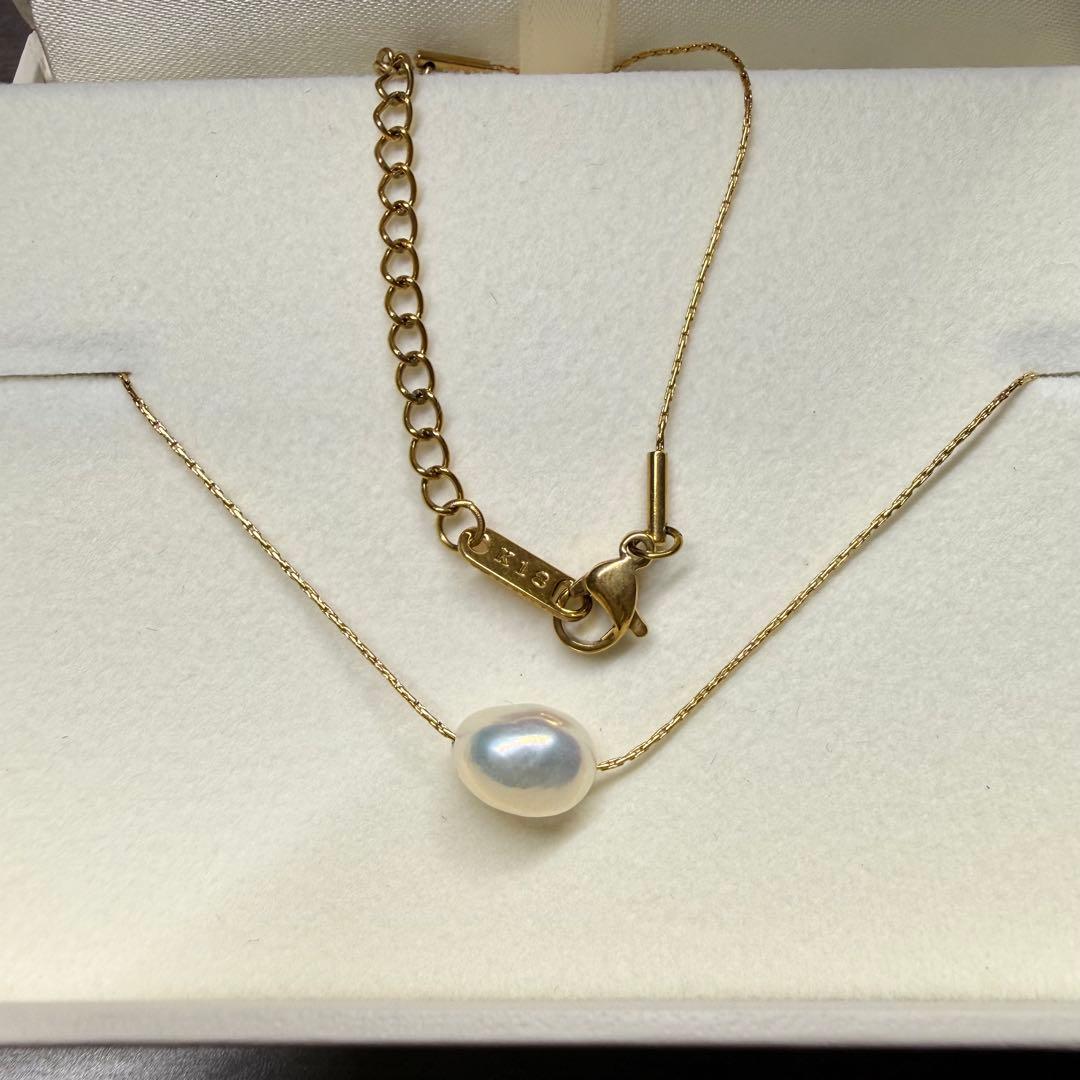 ま*ん様 美品♡一粒パール ゴールドチェーン ネックレス