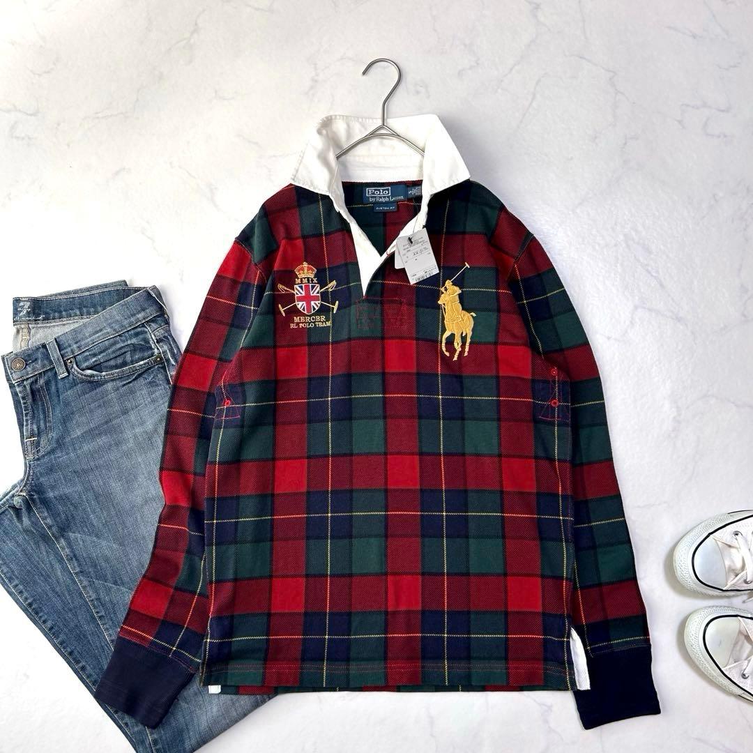 新品タグ付き ポロラルフローレン チェック柄 ラガーシャツ ビッグポニー