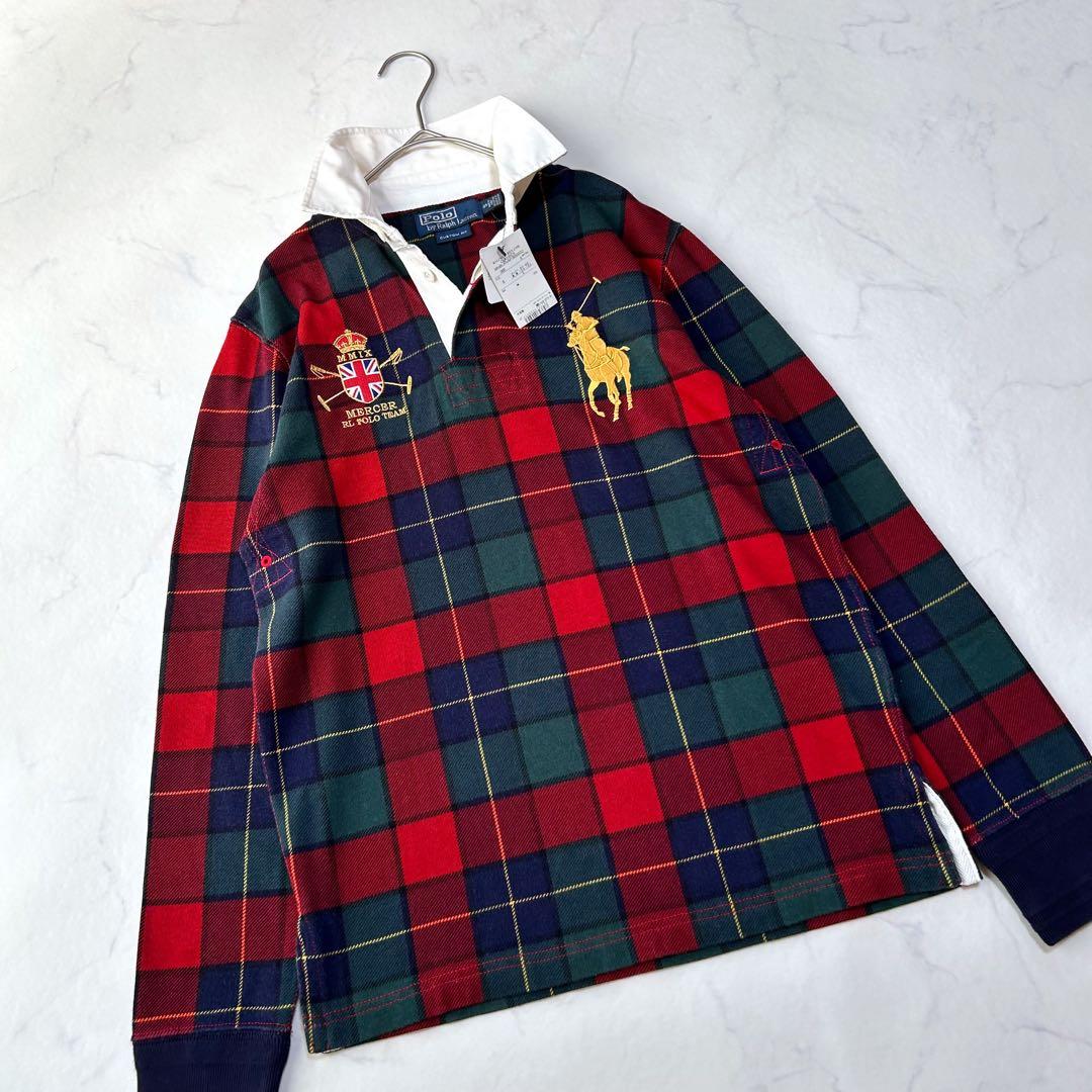 新品タグ付き ポロラルフローレン チェック柄 ラガーシャツ ビッグポニー