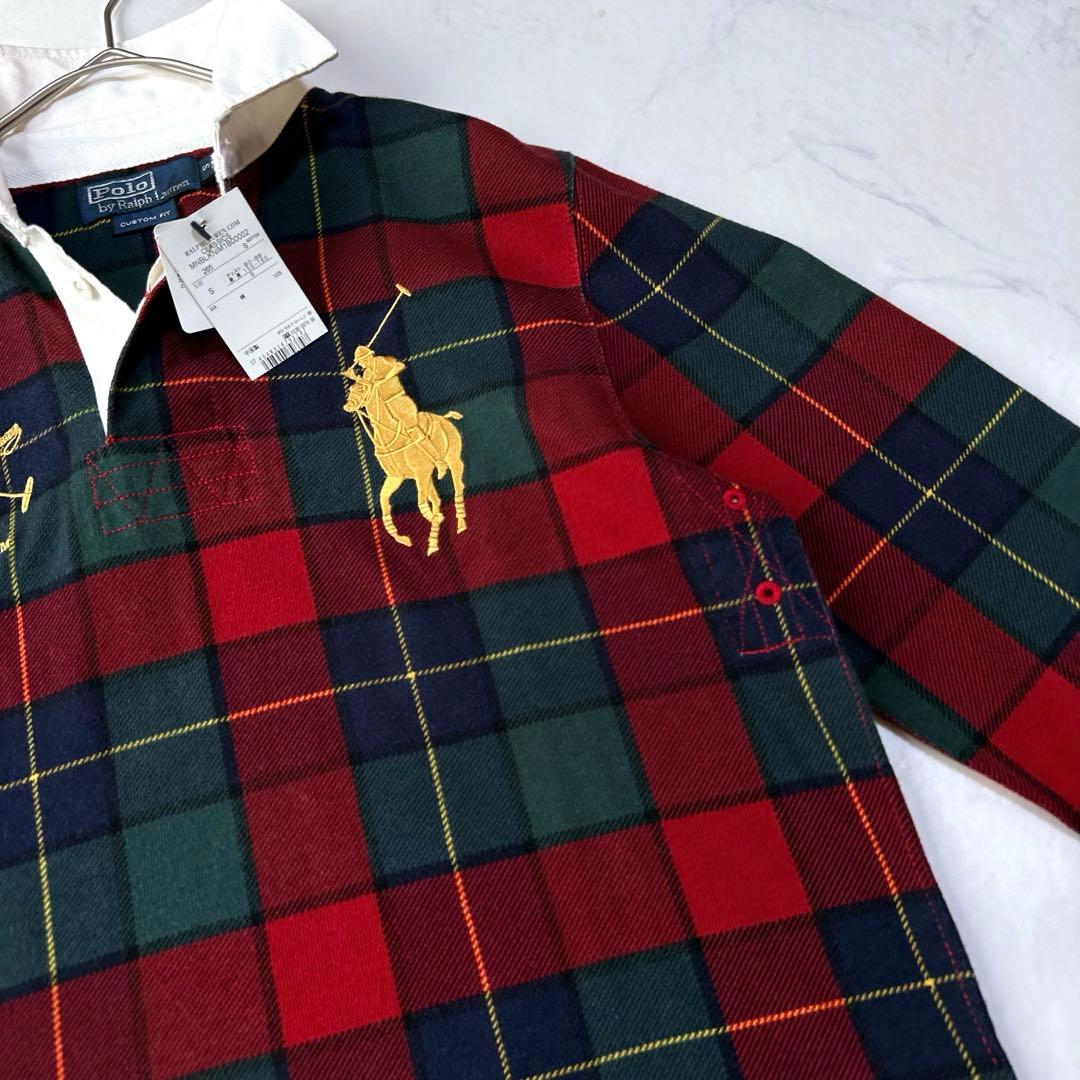 新品タグ付き ポロラルフローレン チェック柄 ラガーシャツ ビッグポニー