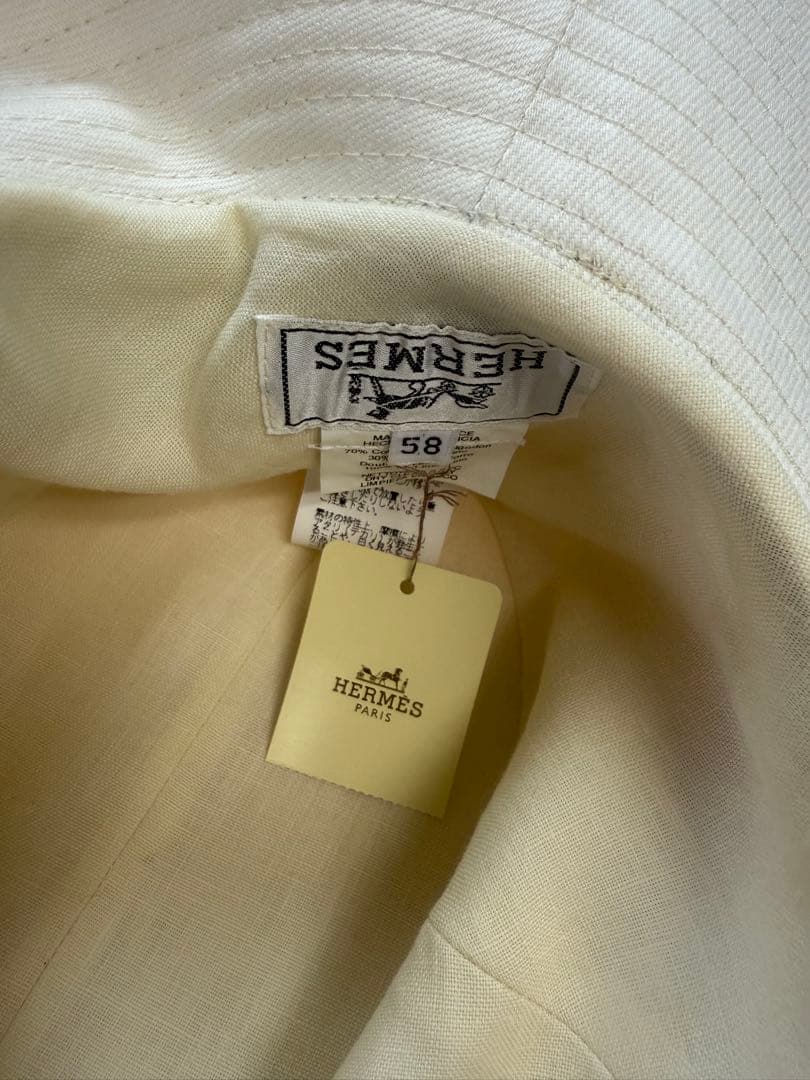 HERMES アウトドアハット 58サイズ ホワイト