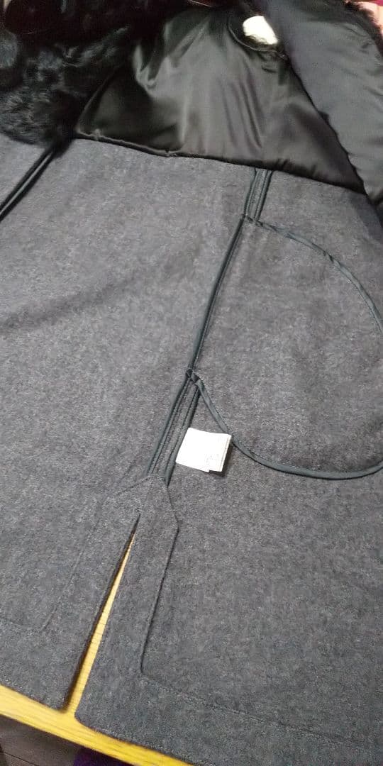 pierre cardanピエールカルダン★ファー付きロングベスト44 (LL)