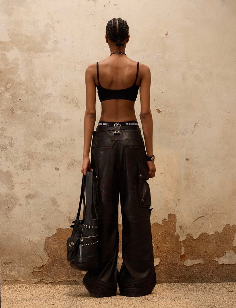 ［完売品］personsoul レザーカーゴパンツopium swag