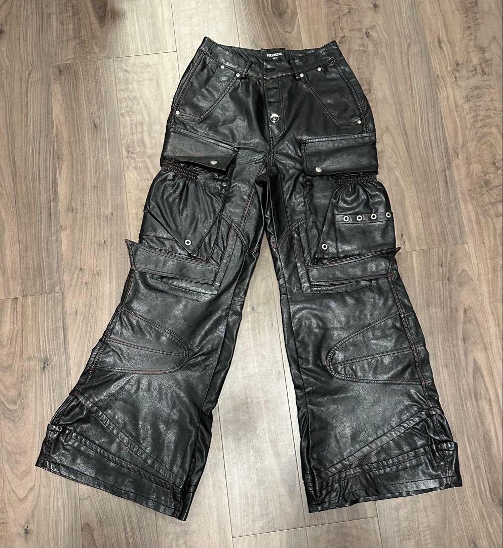 ［完売品］personsoul レザーカーゴパンツopium swag