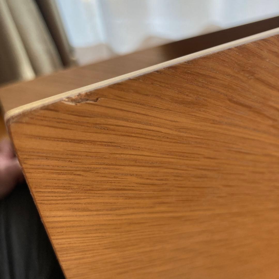 無印良品　廃盤品　重なるテーブルベンチ　オーク材　 合板スツール