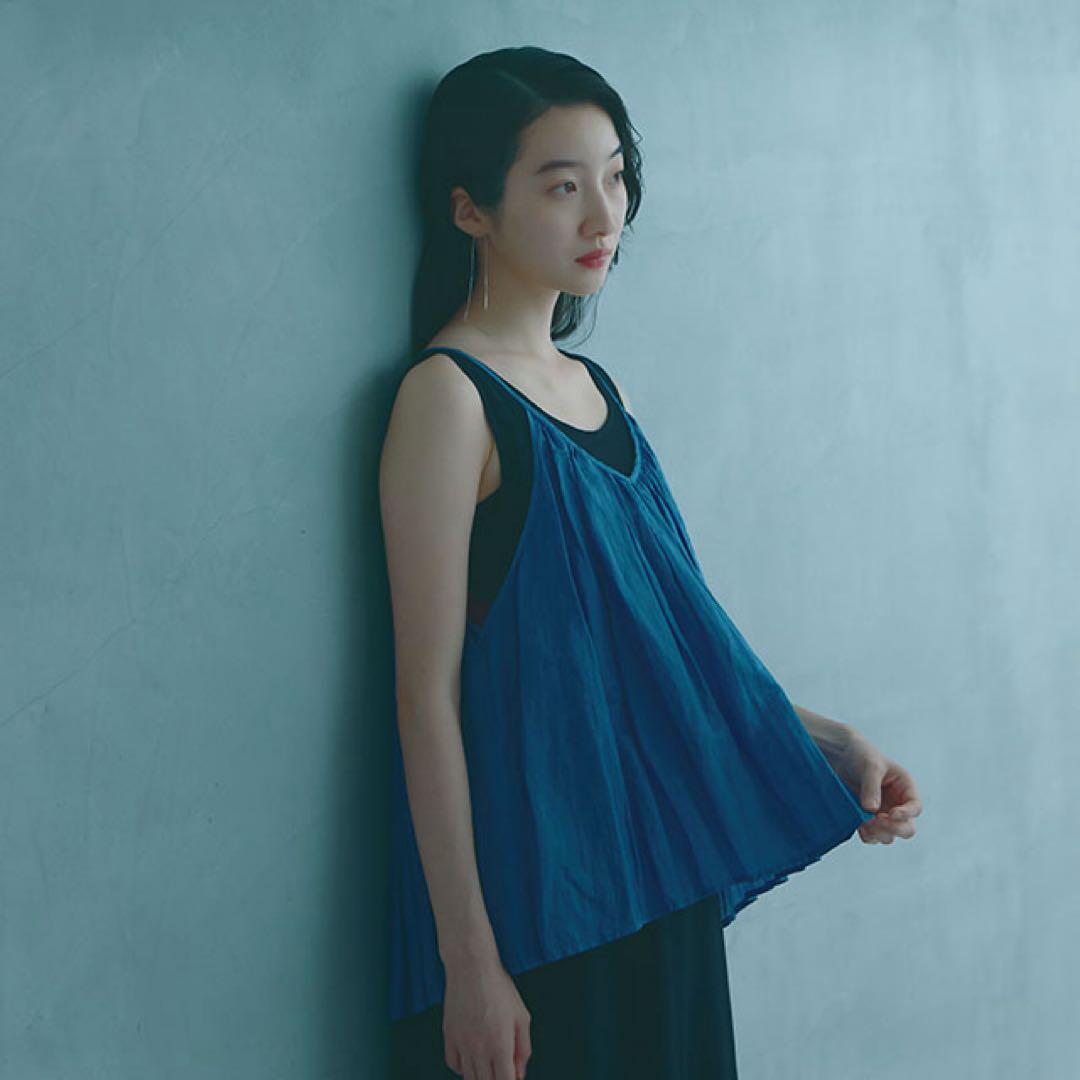 中川政七商店　藍染　ギャザーキャミソール　完売商品