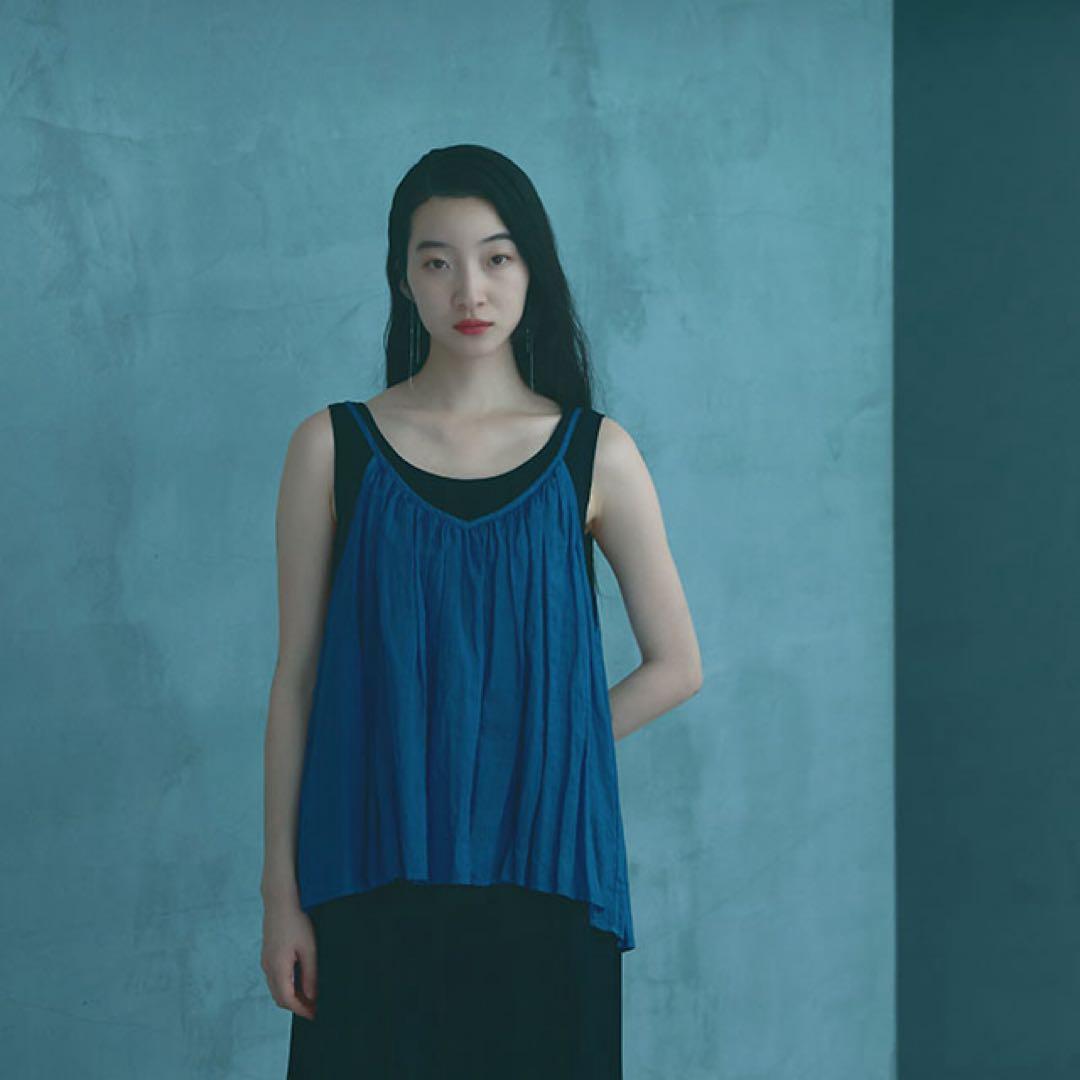 中川政七商店　藍染　ギャザーキャミソール　完売商品