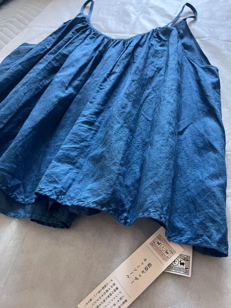 中川政七商店　藍染　ギャザーキャミソール　完売商品