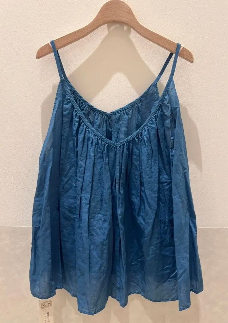 中川政七商店　藍染　ギャザーキャミソール　完売商品